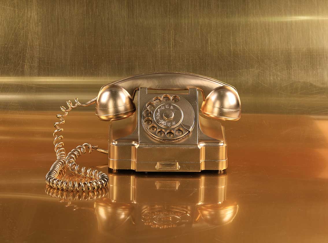 Goldenes Telefon